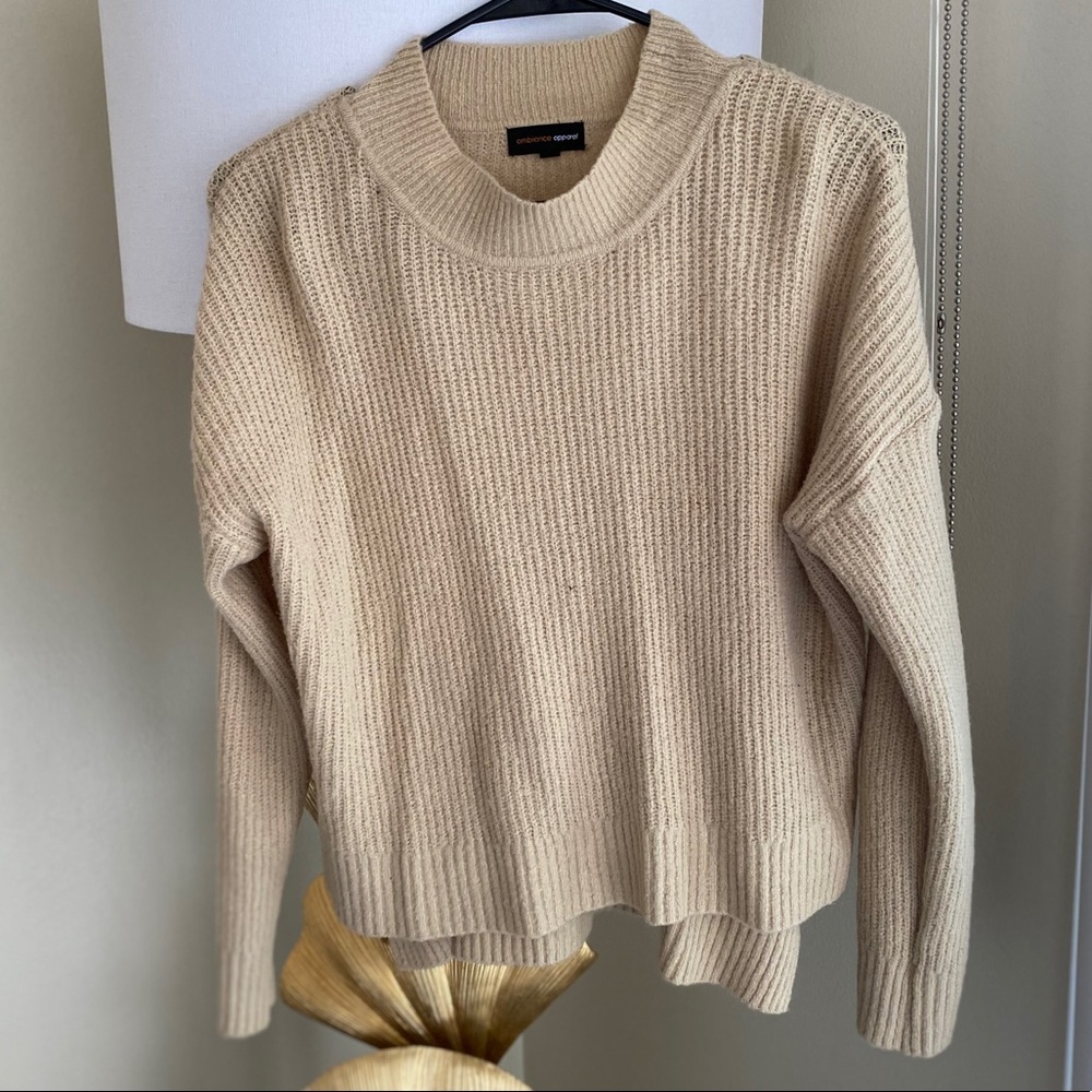 High neck light weight sweater.